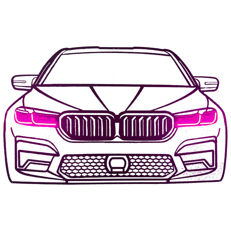 چراغ دیواری نئونی طرح ماشین bmw