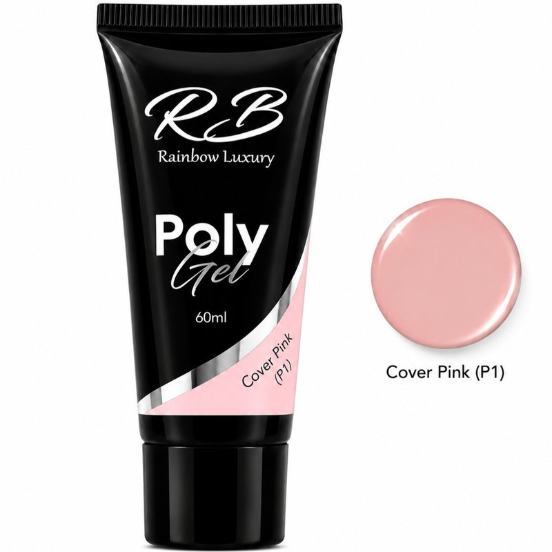 پلی ژل ناخن ار بی مدل Cover Pink P1 حجم 60 میلی‌لیتر