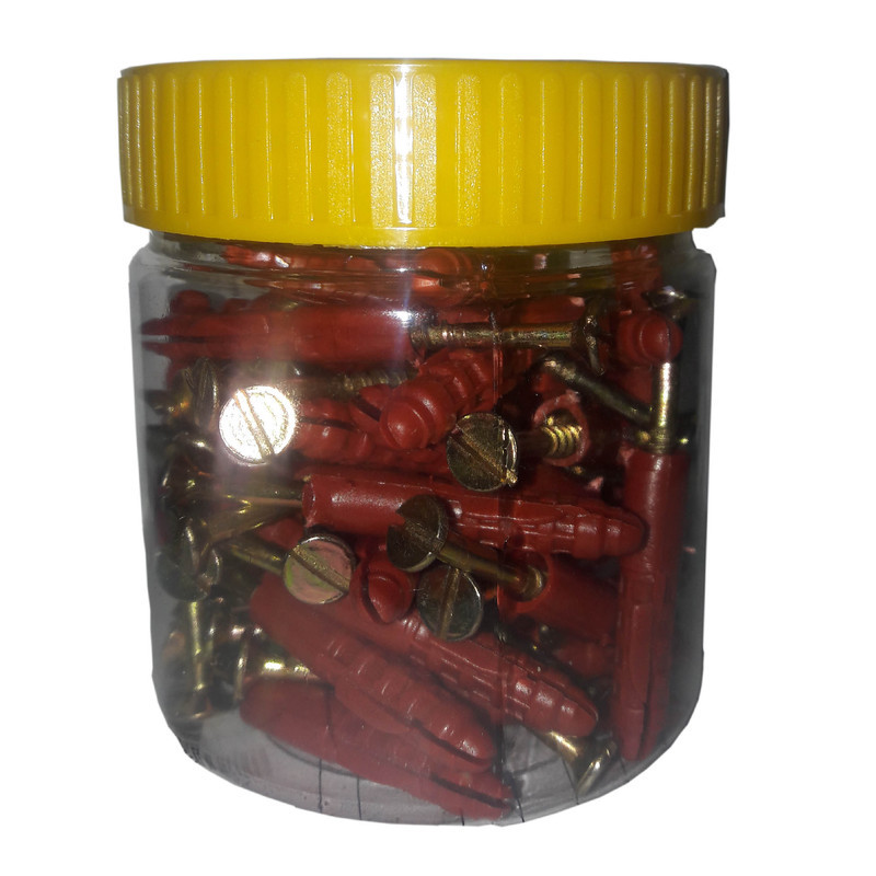 پیچ و رول پلاک مدل P4R100 مجموعه 100 عددی