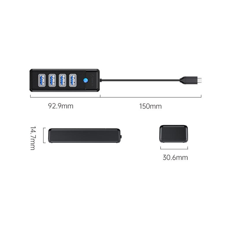 هاب 4 پورت USB3.0 اوریکو مدل PW4U-C3