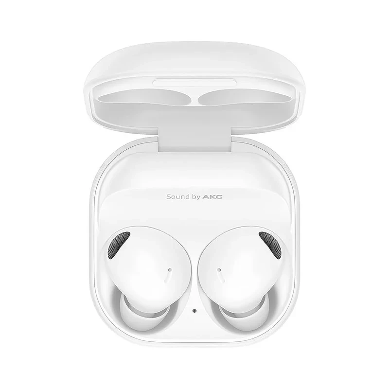 هدفون بلوتوثی سامسونگ مدل Galaxy Buds2 Pro با نویز کنسلینگ فعال (ANC)، درگاه شارژ USB Type-C، دارای میکروفون سه‌گانه، مقاوم در برابر رطوبت و عرق، مجهز به سنسور شتاب‌سنج و مقاومت در برابر آب IPX7