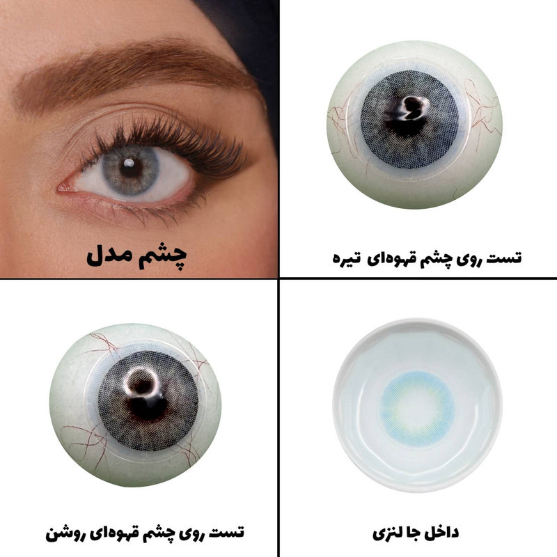 لنز چشم رویال ویژن مدل NEW YORK OLIVIA کد 22 رنگ سبز زیتونی دور دار