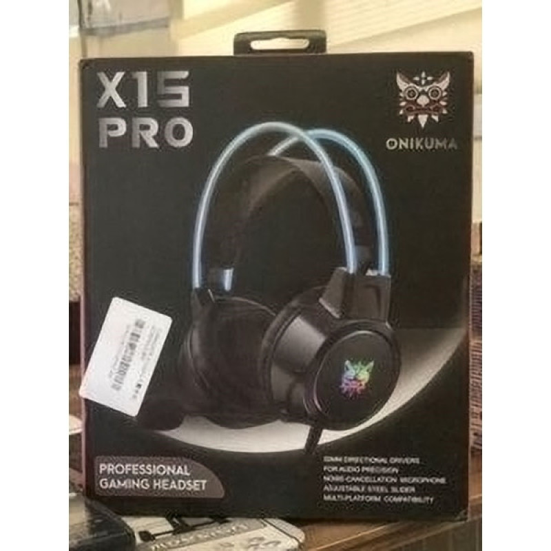 هدست گیمینگ اونیکوما مدل X15 Pro، درگاه شارژ USB، دارای نورپردازی RGB، با قابلیت اتصال به چند دستگاه