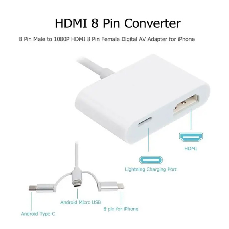 مبدل لایتنینگ به HDMI مدل A18