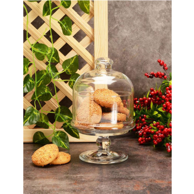 سرویس پذیرایی پاشاباغچه 3 عددی شکلات‌خوری پایه‌دار بلور مدل Mini Patisserie همراه ظرف عسل و مربا بلور با در مدل Basic کد 96386, 96814, 96966