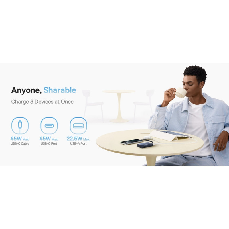 پاوربانک بیسوس مدل PicoGo 45W ظرفیت 10000 میلی آمپر ساعت