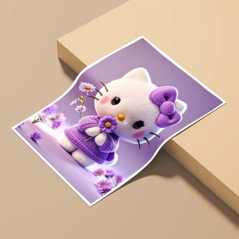 پوستر کارنيکا طرح هلو کیتی hello kitty کد 57058 مجموعه 8 عددی