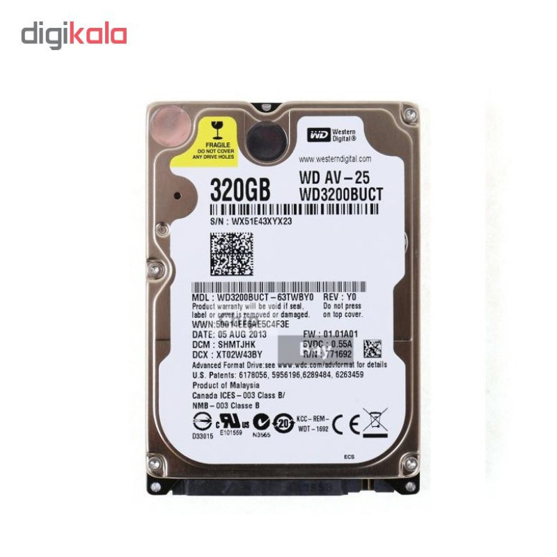 هارددیسک اینترنال وسترن دیجیتال مدل WD3200BUCT ظرفیت 320 گیگابایت