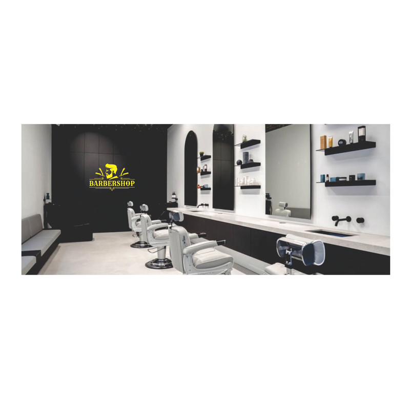 استیکر نوین گراف مدل سالن آرایش مردانه کد N-GRAF-1077