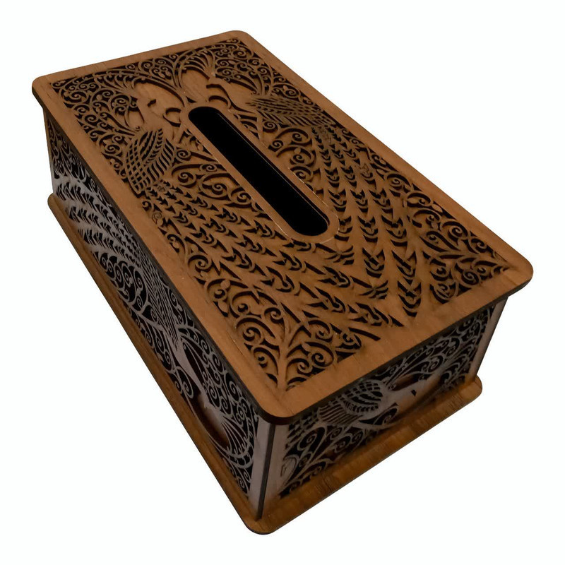جعبه دستمال کاغذی طرح طاووس مدل ch008