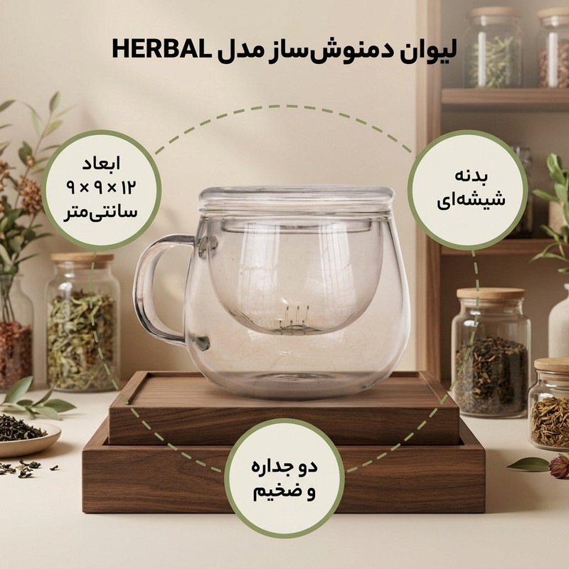 لیوان دمنوش ساز مدل HERBAL