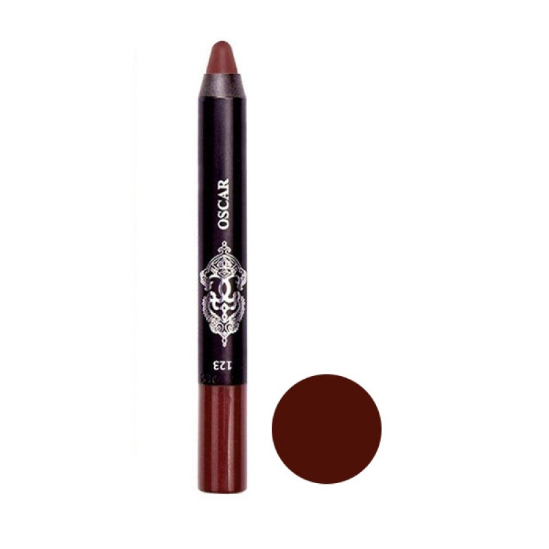 رژ لب مدادی مات اسکار مدل waterproof شماره 123