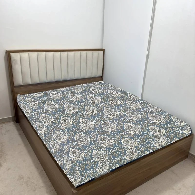 ملحفه پنبه پلی استر مدل ترگل دو نفره سایز 200x180 سانتی‌متر