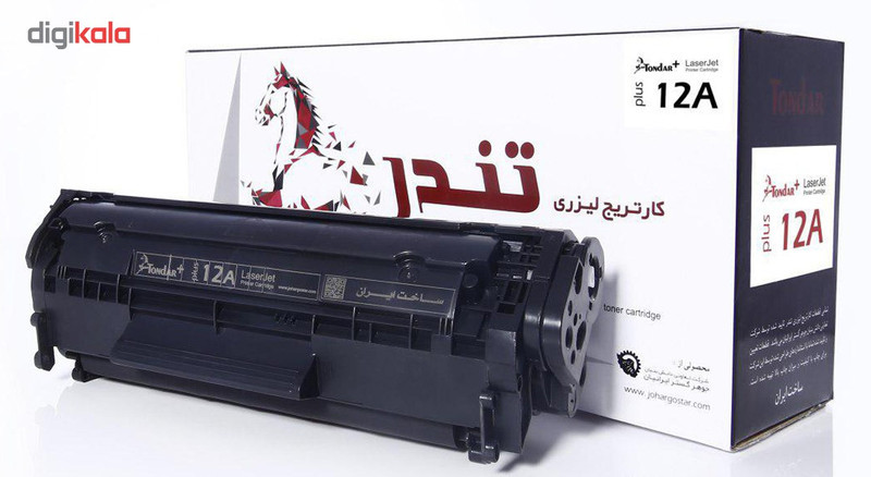تونر مشکی تندر مدل 12A ظرفیت2500 برگی گارانتی دوساله تعویض
