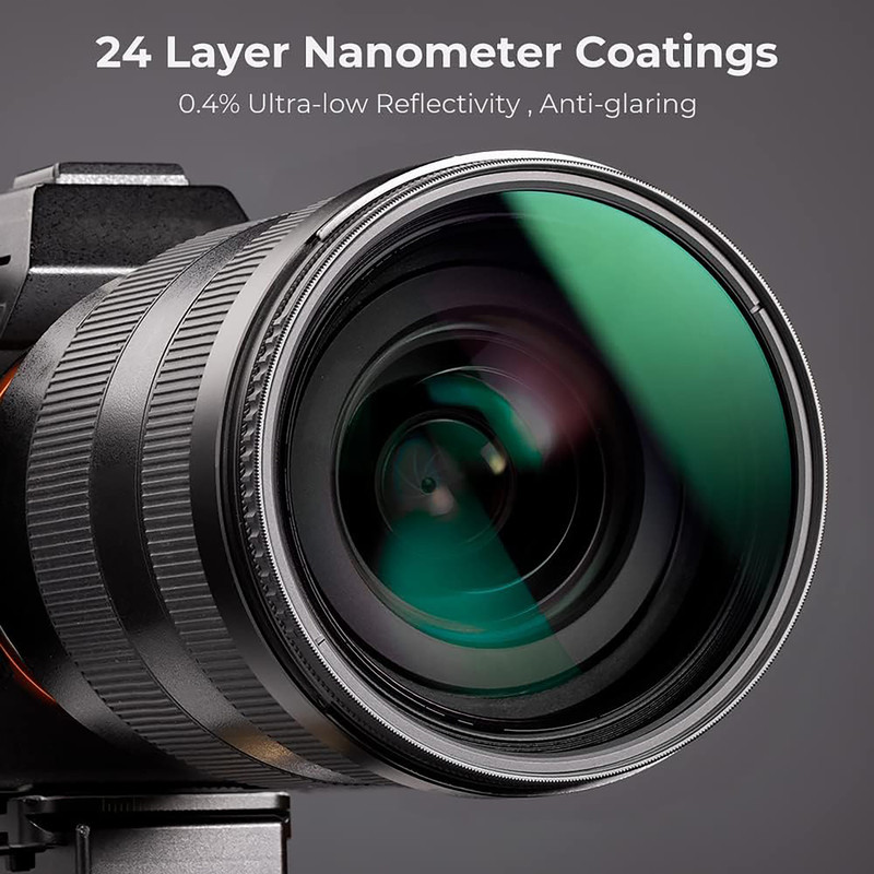فیلتر لنز کی اند اف مدل 77MM- (ND64 MC NANO-D +CLINING CLOTH+FILTER CASE) KIT