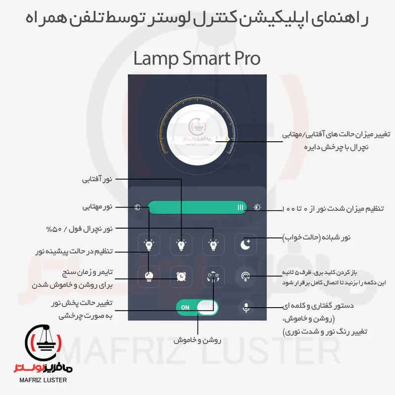 لوستر مافریز مدل مدرن کد ACK150
