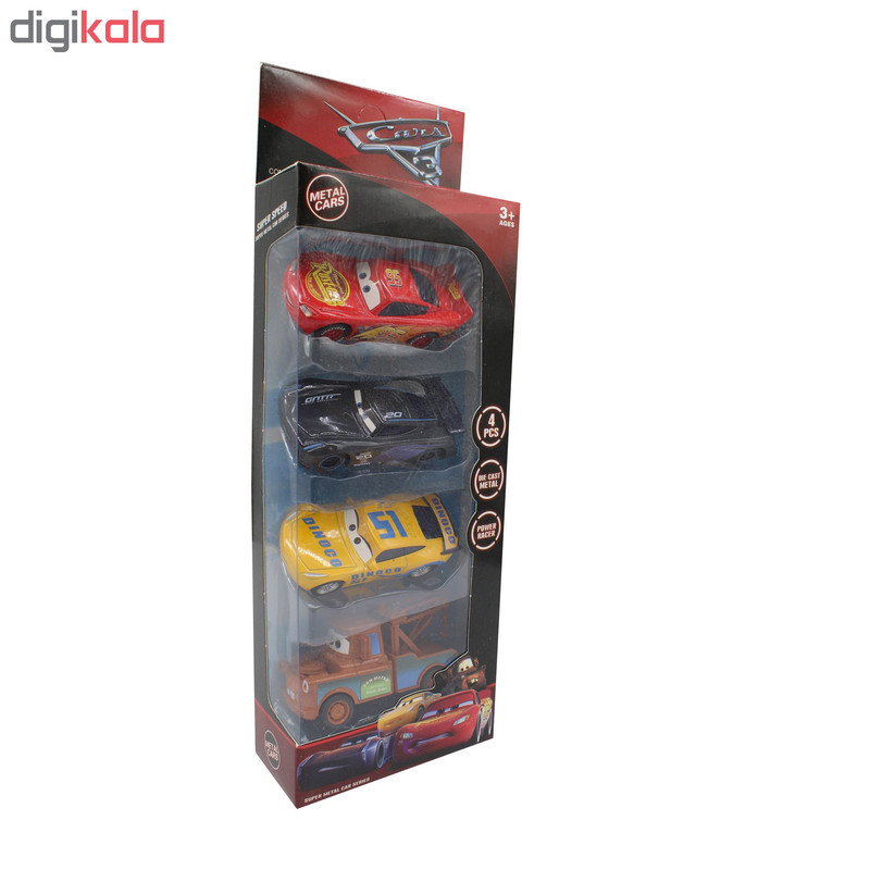 ماشین بازی طرح مک کوئین کد K1-899-20 بسته 4 عددی