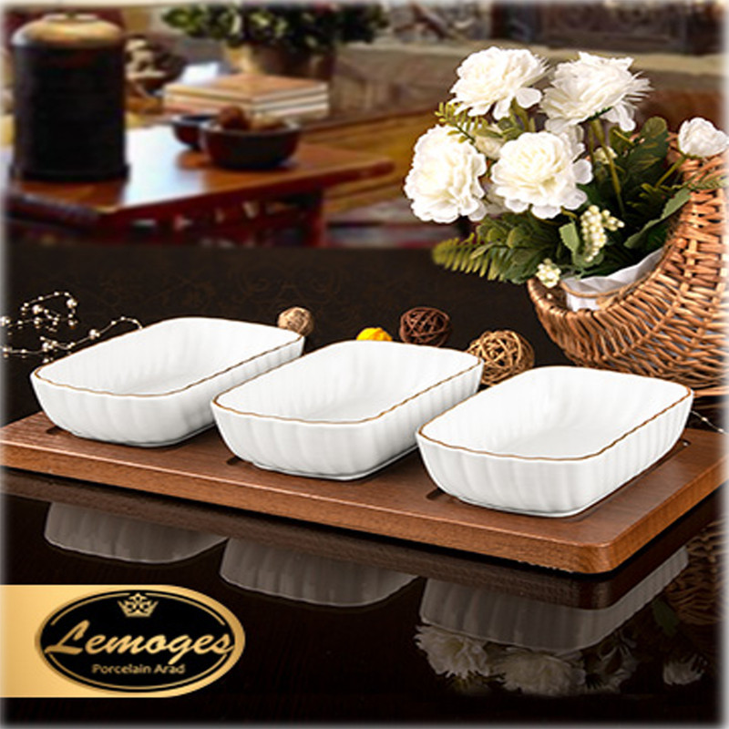 اردوخوری لمونژ طرح مستطیل مدل کارمن کد 508، ابعاد هر بخش 14×9×3.5 سانتی‌متر