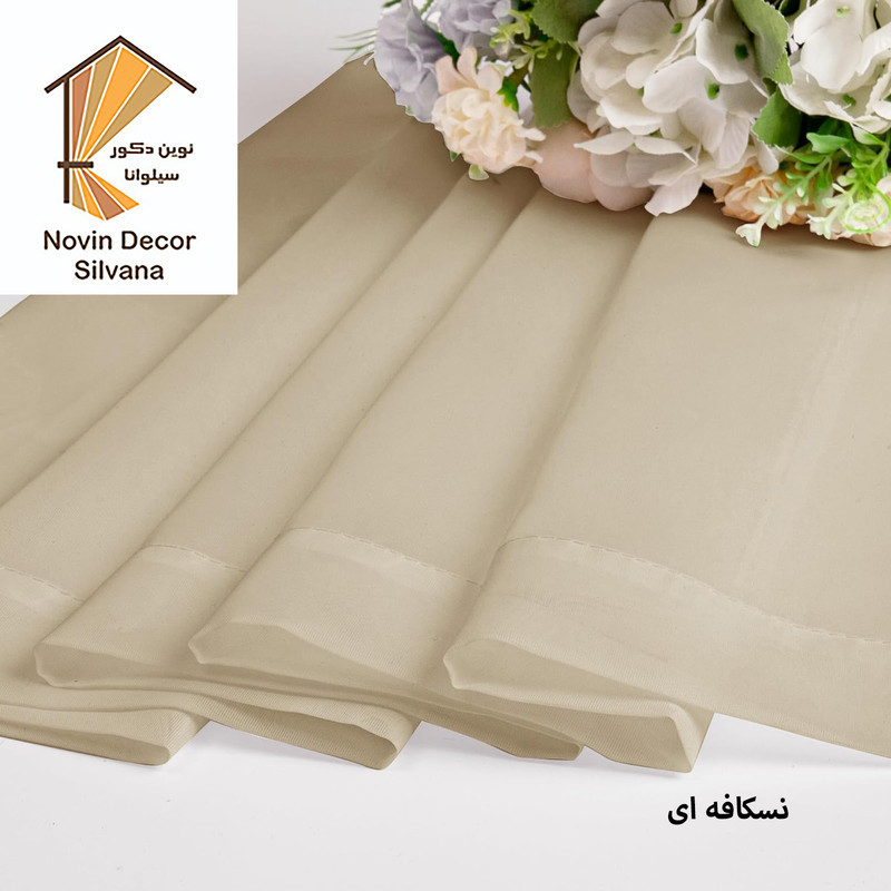 پرده نوین دکور سیلوانا مدل حریر ساده NY14  سایز 280x140 سانتی‌متر