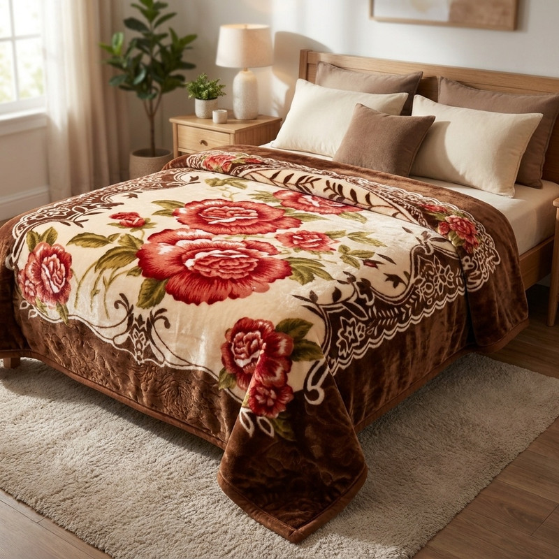 پتو دو نفره گلبافت مدل برتر کد 126 سایز 220x240 سانتی‌متر