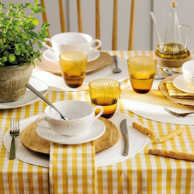 سفره 4 نفره مدل چهارخانه پارچه ای نسوز سایز 100*100 سانتی متر