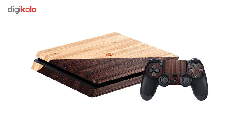 برچسب افقی پلی استیشن 4 اسلیم گراسیپا طرح Wooden