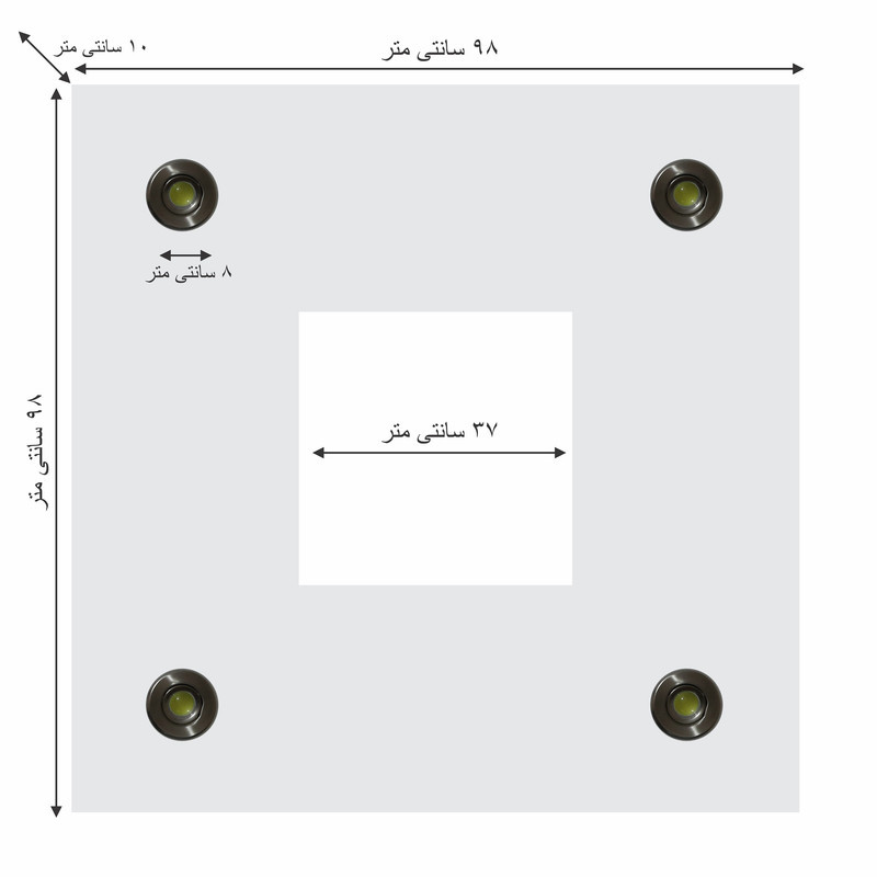کناف پیش ساخته سقف مدل آرک طرح مربع کد AR 07