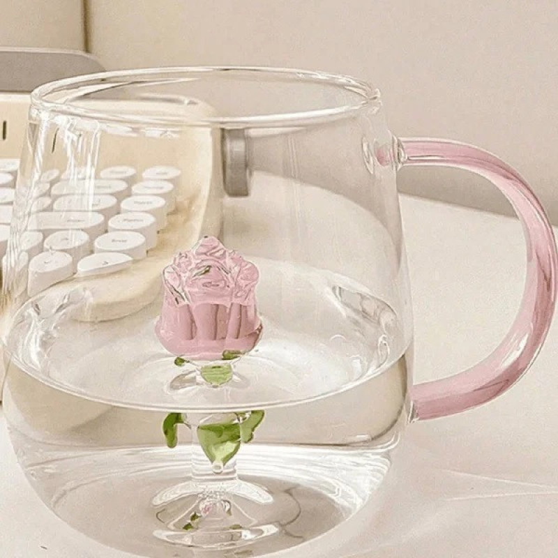 لیوان مدل داخل گلدار بروسیلیکات کد 1369n 2666 بسته شش عددی