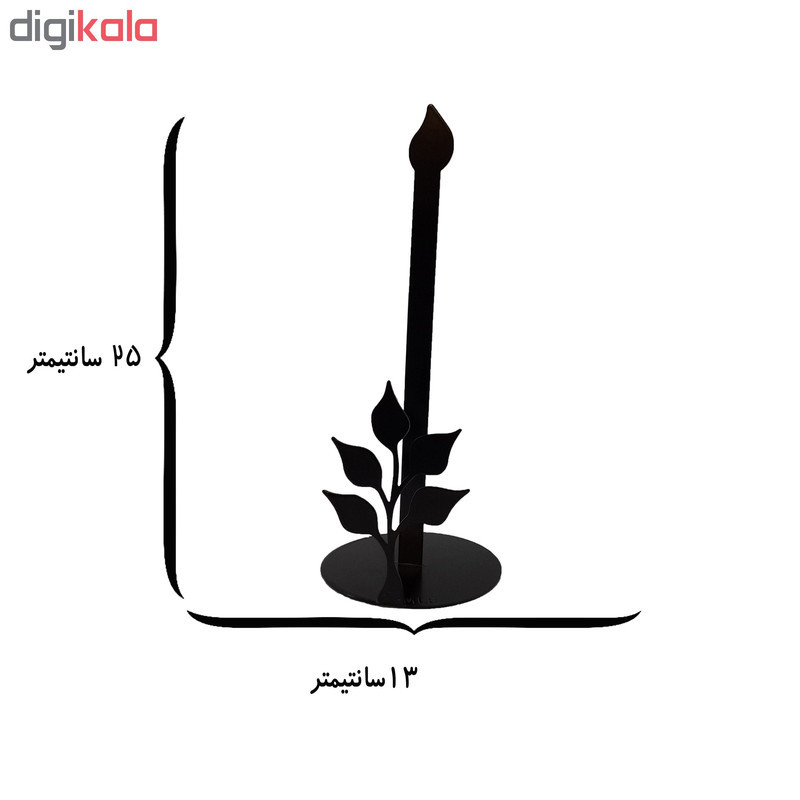 پایه رول دستمال کاغذی ملو طرح ریحون1 کد KMJ13