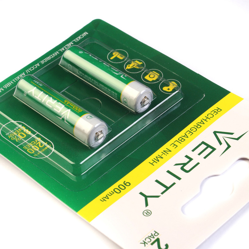 باتری نیم قلمی قابل شارژ وریتی مدل 900mAh بسته دو عددی