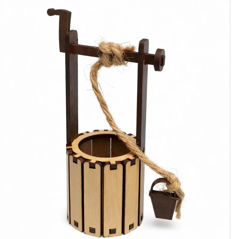 ماکت دکوری مدل سطل طرح چاه