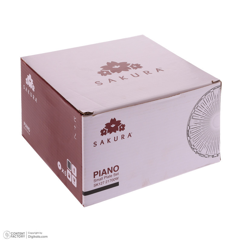 پیش دستی ساکورا مدل Piano کد SK12721700w بسته 6 عددی