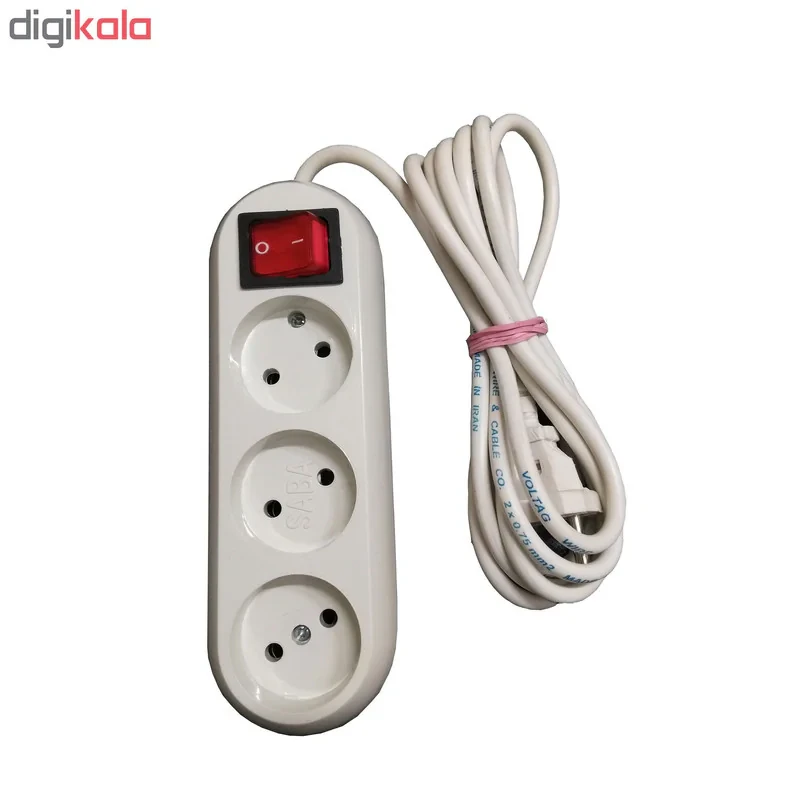 سه راهی برق صبا مدل 3 Socket