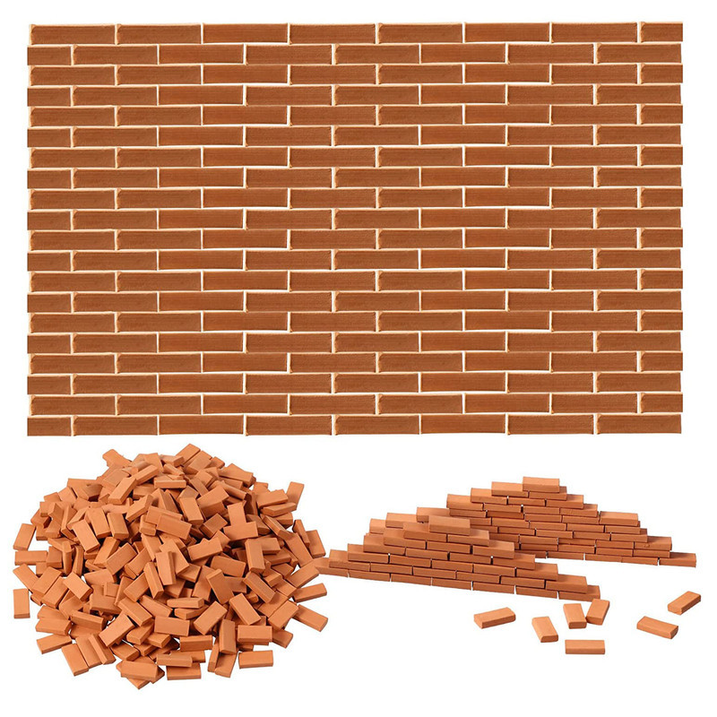 ساختنی مدل آجر مینیاتوری سرامیکی کد ceramic202 بسته 202 عددی