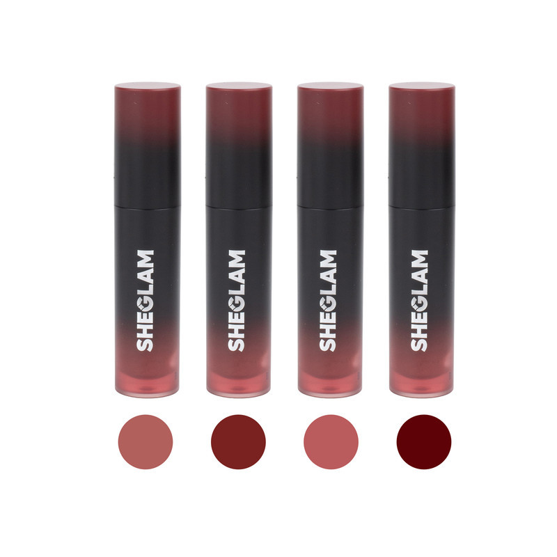 رژ لب مایع شیگلم مدل ember rose با شماره رنگ 11DL07A، وزن 2.6 گرم، بدون تست حیوانی و حاوی ویتامین‌های تقویتی، با جلوه مات بسته 4 عددی