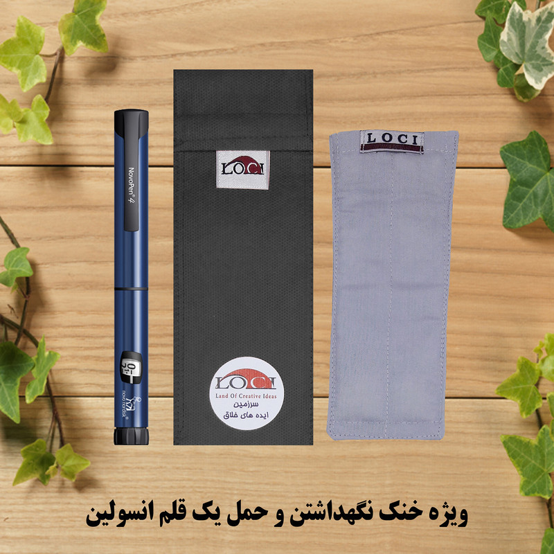 کیف خنک نگهدارنده انسولین لوک آی مدل 1 قلم کد 01 مجموعه 2 عددی