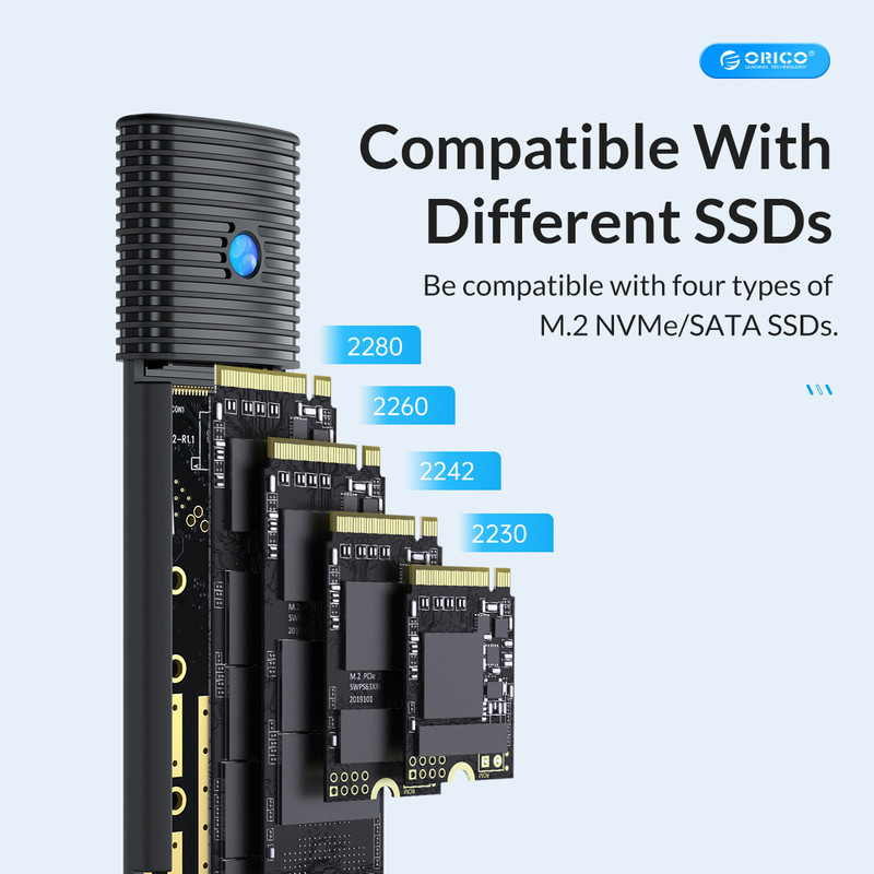 قاب NVMe M.2 SSD اوریکو مدل PWDM2-G2