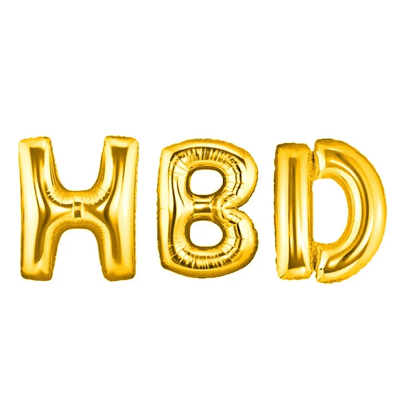 بادکنک فویلی مدل HBD مجموعه 3 عددی