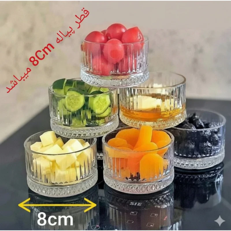آجیل خوری کاوه مدل OSLO کد D-8Cm بسته 6 عددی
