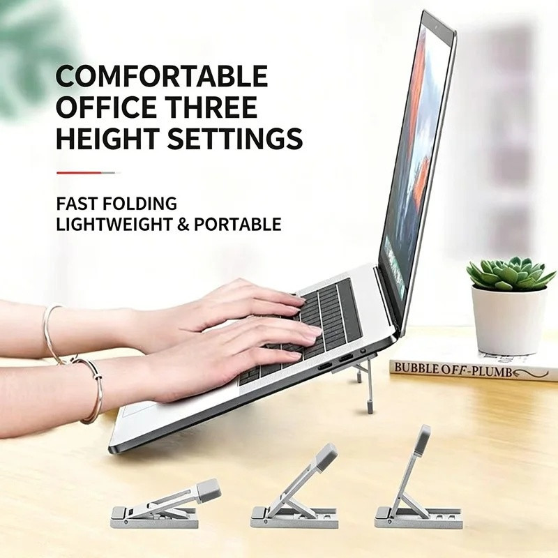 پایه نگهدارنده لپ‌تاپ مدل S1 aluminum alloy مناسب برای لپ تاپ‌های 17 اینچی و کوچک تر بسته 2 عددی