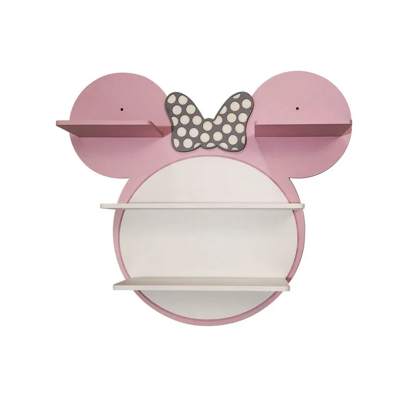 شلف دیواری اتاق کودک طرح میکی موس مدل MKids51-Pink