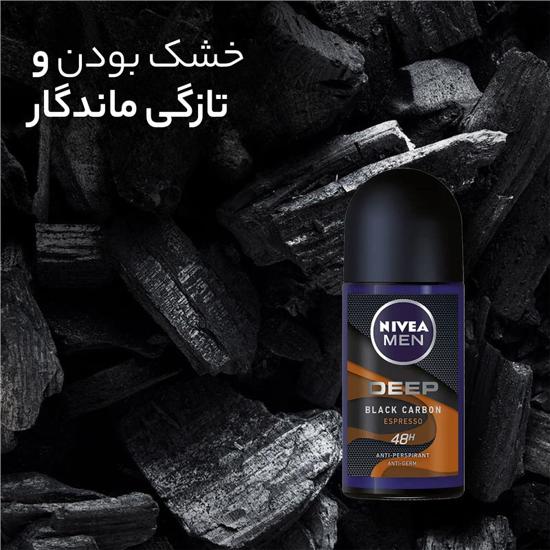 رول ضد تعریق نیوآ مدل DEEP BLACK CARBON ESPRESSO حجم 50 میلی لیتر