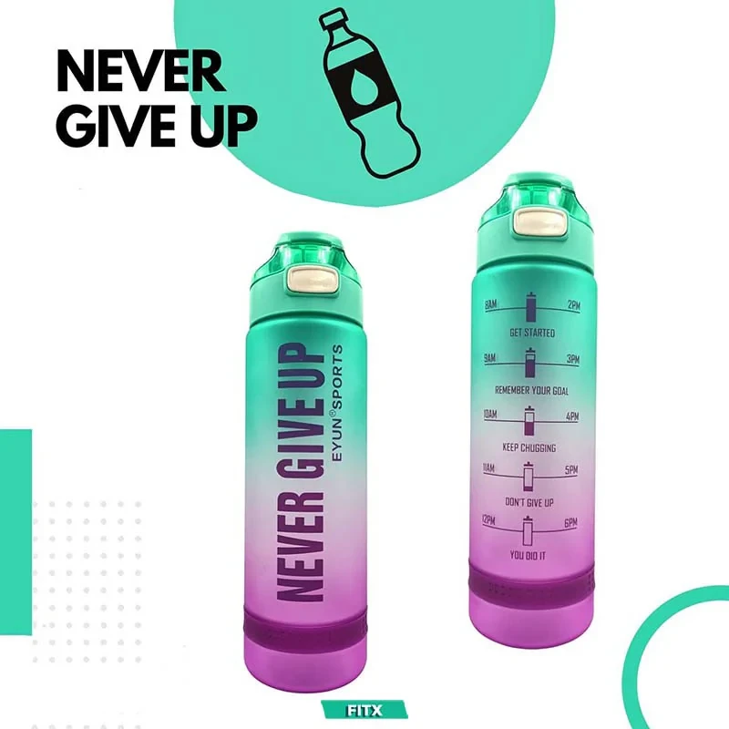 قمقمه مدل never give up گنجایش 1 لیتر
