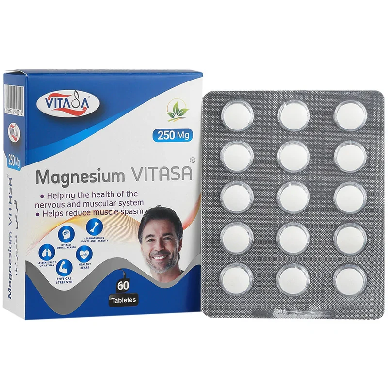 قرص منیزیم ویتاسا -250 میلی گرم بسته 60 عددی