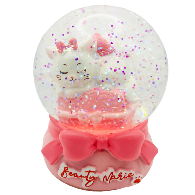 گوی چراغ‌دار مدل BEAUTY MARIE طرح گربه اشرافی کد D7134