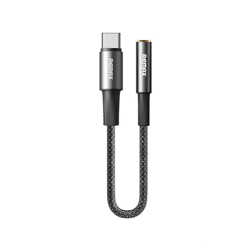 کابل تبدیل USB-C به جک 3.5 میلی متری ریمکس مدل CB08 طول 0.12 متر