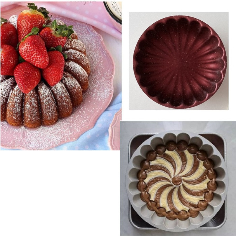 قالب کیک به گز مدل گرانیتی طرح گل فانتزی