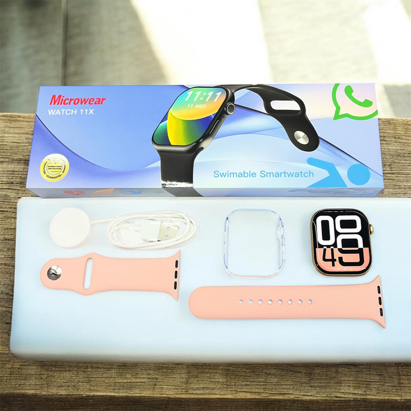 ساعت هوشمند 49 میلیمتری میکروویر مدل Watch11X با بند سیلیکونی
