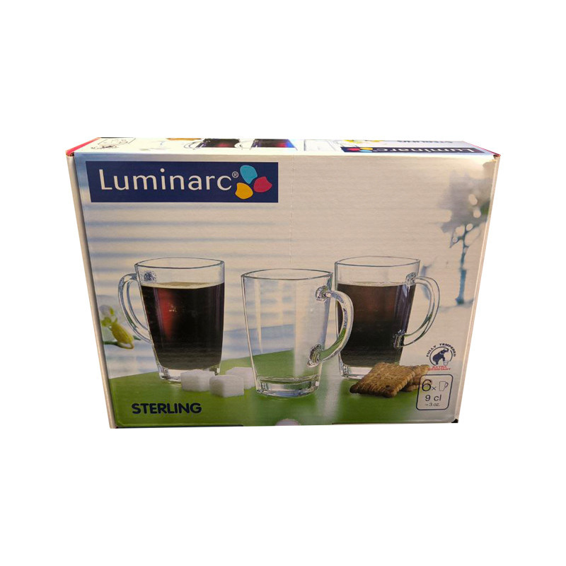 استکان لومینارک مدل استرلینگ کد 9CL بسته 6 عددی
