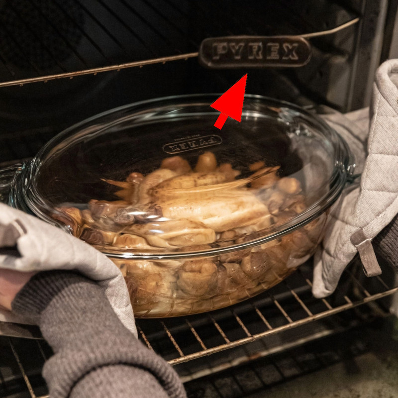 ظرف پخت پیرکس مدل مرغ خوری کد 58L